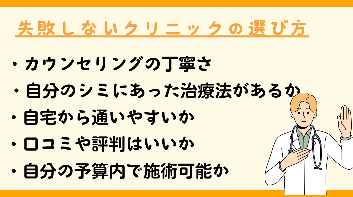 失敗しないクリニックの選び方