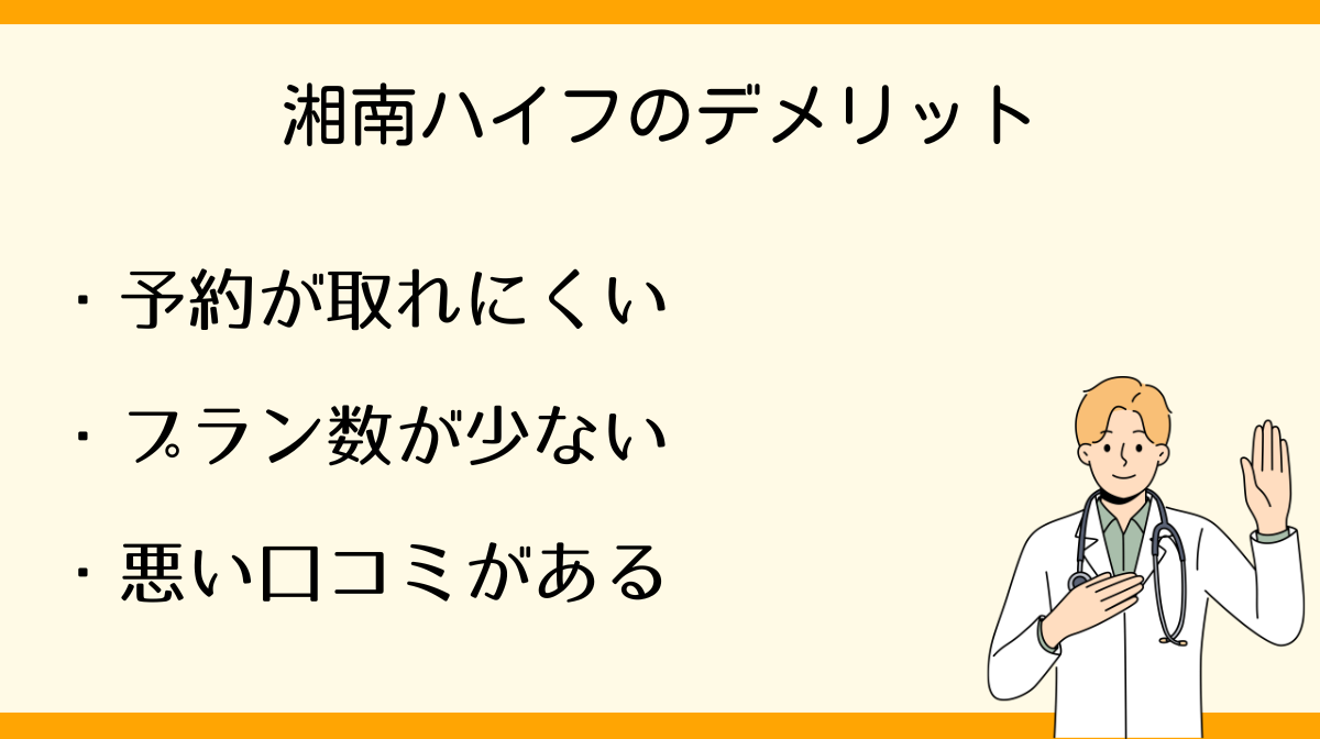 湘南　ハイフ　デメリット